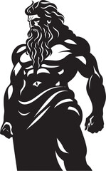 Mighty Hercules Vector Emblematic Logo Titan of Power Ancient Hero Emblem
