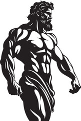 Legendary Legacy Iconic Emblematic Design Herculean Symbol Vector Logo Graphic