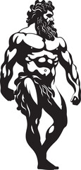Heroic Icon Emblematic Hercules Symbol Ancient Warrior Vector Hercules Icon