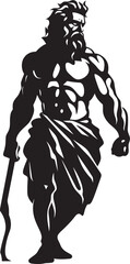 Mighty Titan Iconic Vector Logo Ancient Legend Hercules Emblematic Symbol