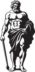 Fototapeta na wymiar Herculean Glory Vector Iconic Design Heroic Valor Emblematic Hercules Icon