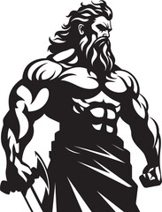Heroic Legacy Vector Symbol Design Mythic Guardian Hercules Emblematic Logo