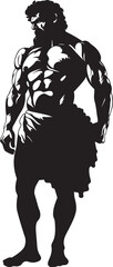 Ancient Muscle Hercules Emblematic Symbol Titan of Valor Iconic Vector Design