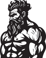Titan of Power Iconic Hercules Design Mighty Hero Vector Emblematic Icon