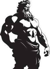 Mythic Guardian Vector Emblematic Icon Legendary Icon Hercules Emblematic Symbol