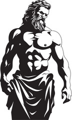 Ancient Strength Vector Logo Design Hercules Legacy Iconic Emblematic Logo