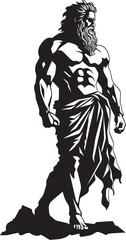 Fototapeta na wymiar Legendary Champion Vector Symbolic Design Mythical Guardian Hercules Emblematic Symbol