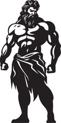 Titan of Power Vector Logo Graphic Mythic Defender Ancient Hercules Design
