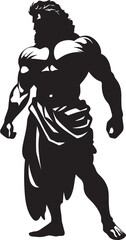 Strength Incarnate Ancient Hero Emblem Heroic Legacy Vector Graphic Design