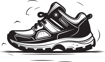 Hiking Haven Vector Outdoor Shoe Icon Adventure Expedition Iconic Shoe Logo