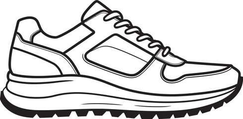 Trail Seeker Iconic Outdoor Shoe Emblem Outdoor Odyssey Vector Logo Design