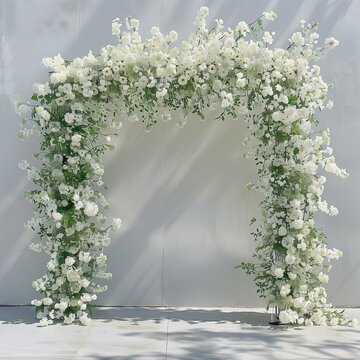 arche de fleurs blanches