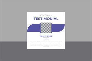 Client testimonial vector design template