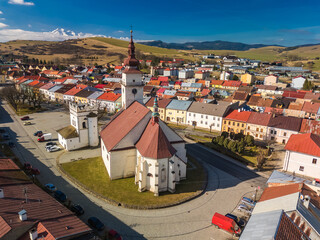 Aerial panoramic view of the of Podolinec in Slovakia - 755152133