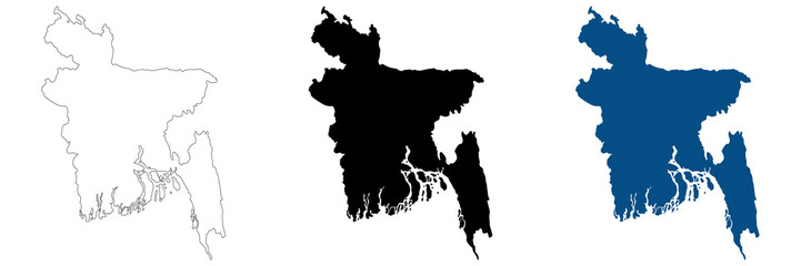 Bangladesh Map Map Bangladesh Set