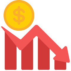 Financial Loss Chart Icon
