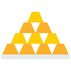 Gold Bars Stack Icon