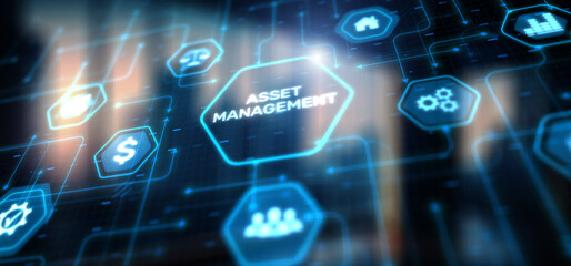 Asset management Business technology internet concept. Abstract background