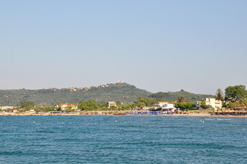 Beach, sea and mountains in Zakynthos, the 
island in Greece
