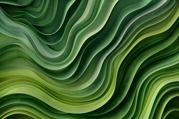 Abstract organic green lines as wallpaper background illustration