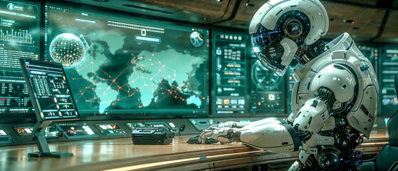 AGI Artificial General Intelligence are dominating the Human Live in the Future, Digital Art 