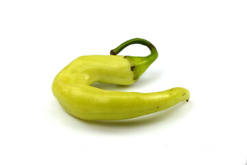 Hot chili pepper isolated on white background.