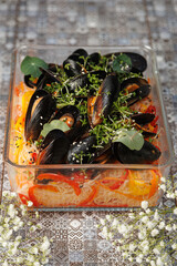 homemade food from the cook. cook at home