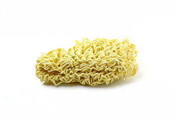 Instant noodles isolated on white background.
