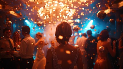 Dynamic Indoor Celebration: Capturing Joyful People Amidst Party Lights, GENERATIVE AI