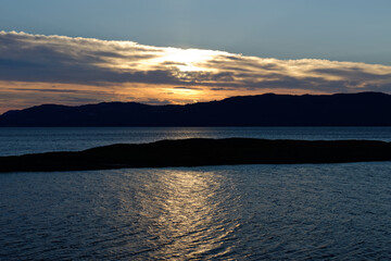 sunset over the sea