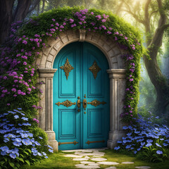 Fototapeta na wymiar A magical beautiful mystical door