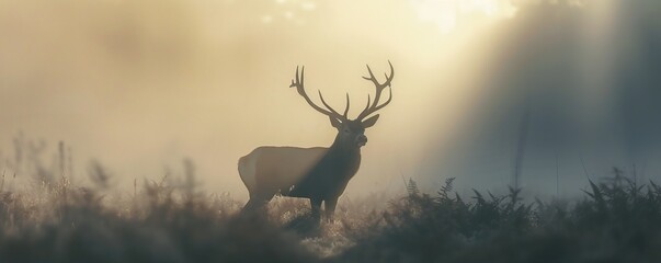 stags are in the wild - obrazy, fototapety, plakaty