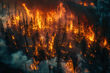 A wildfire from above
