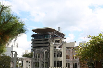 Hiroshima, Japan - View of the atomic bomb dome in Hiroshima, Japan. High quality photo