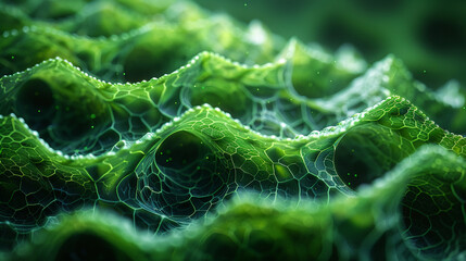 A microscopic journey into the fabric of a leaf - obrazy, fototapety, plakaty