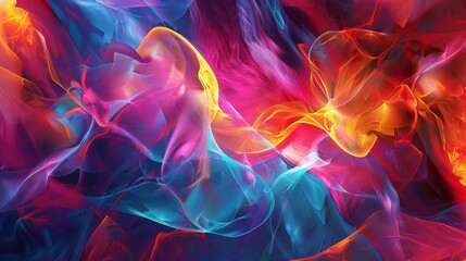 Abstract digital art piece with vibrant colors and fluid shapes, representing creativity and imagination.