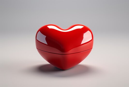 a red heart-shaped box