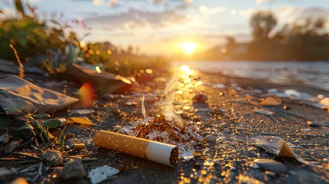 Abandoned Cigarette on the Ground