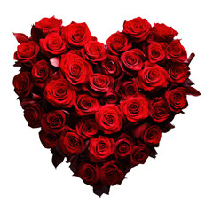 heart of roses isolated soft smooth lighting only png premium high quality