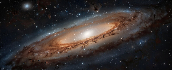 This awe-inspiring space photograph captures the vastness and detail of a spiral galaxy, with its...