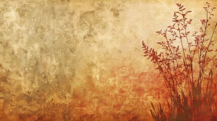 Earthy olive and terracotta textured background, conveying growth and warmth.