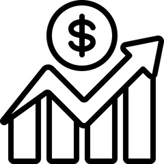 Financial Increase Chart Icon