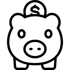Piggy Bank Savings Icon