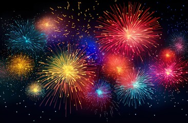 Colorful fireworks in the sky Illustration
