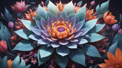 Mandala flower background 