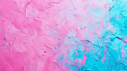 Playful bubblegum pink and electric blue textured background, symbolizing fun and innovation.