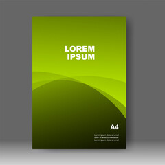 Fototapeta premium Cover design modern with green color Background. for cover book. Annual report. Brochure template, Poster, catalog. Simple Flyer promotion. magazine. Vector illustration