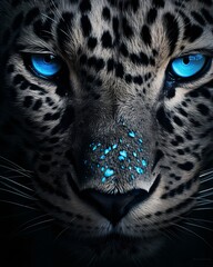 wallpaper images blue leopard eyes