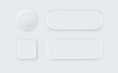 Vector 3d Round and Square White Metal, Plastic Blank Empty Button Badge Isolated. Button Badge. Brooch Pin. Template for Branding