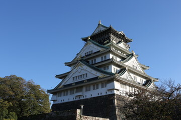 Fototapeta premium Osaka Castle, one of the largest castles in Japan. High quality photo